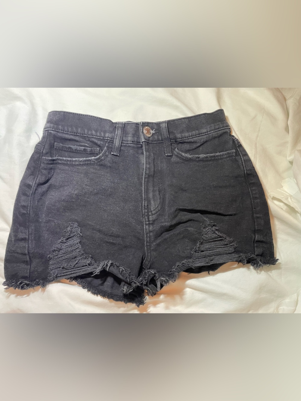 SO Black Distressed Denim Shorts/Jorts